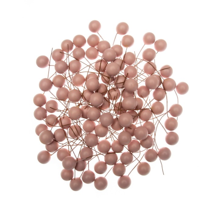 [608159] Kulki na druciku matowe różowe