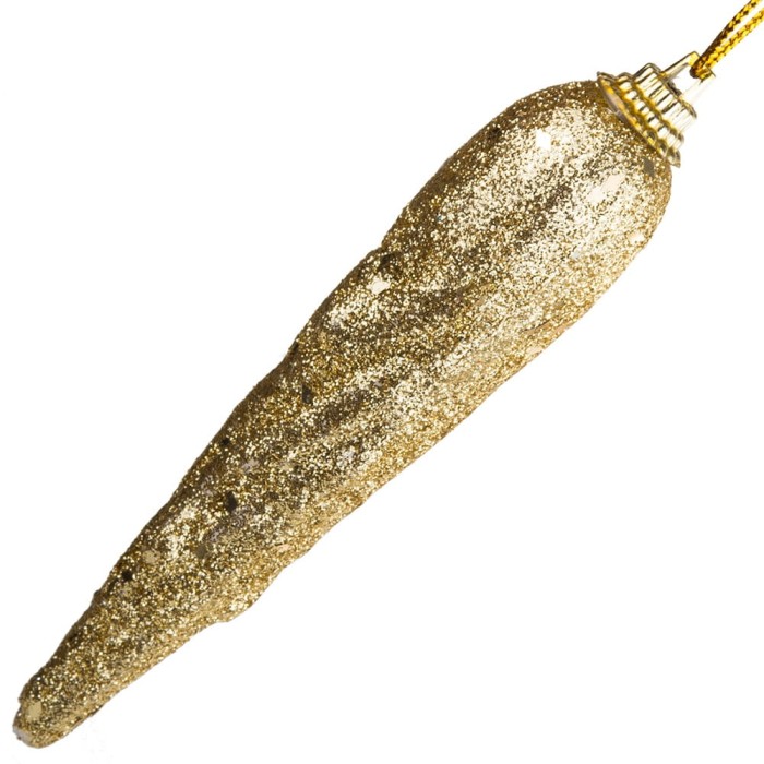 [680206] Sopelki styropianowe brokatowe 4szt złote