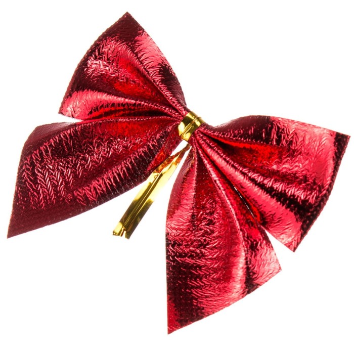 [6801101] Kokardki czerwone z drucikiem 12szt