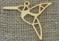 Zawieszka mała ptak origami kolor złota