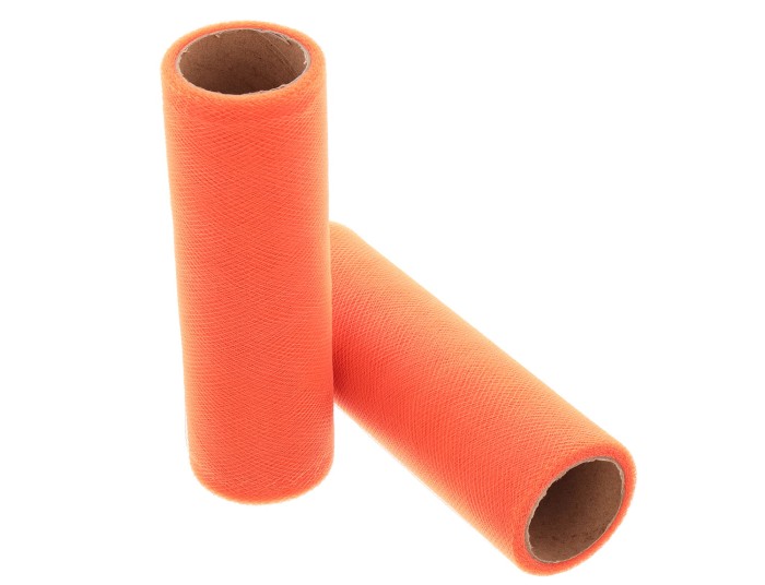 [715064] Tiul na rolce 15cm 9m marchewkowy
