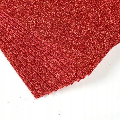 [594117] Pianka brokatowa bez kleju czerwona