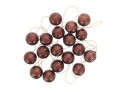 [680124] Bombki brokatowe 2,5cm 18 sztuk brązowe