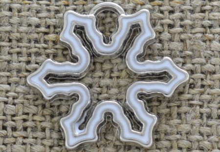 [ś07288] Zawieszka płatek śniegu 22*24mm srebrna