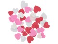 [594130] Serca  z pianki gładkie białe, różowe i czerwone