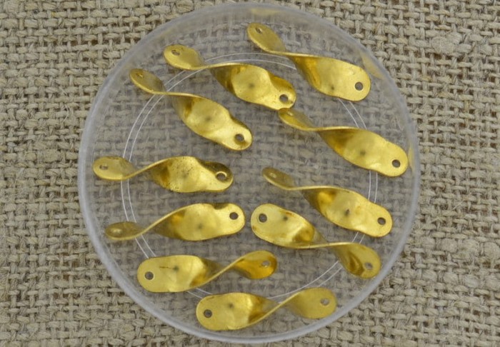 [212117] Element łącznik spirala złota