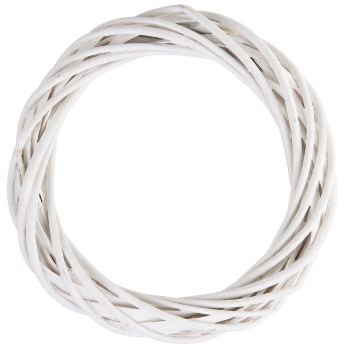 [w0464] Oponka wiklinowa biała 25cm