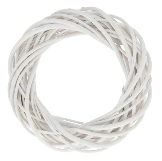 [w0362] Oponka wiklinowa biała 45cm