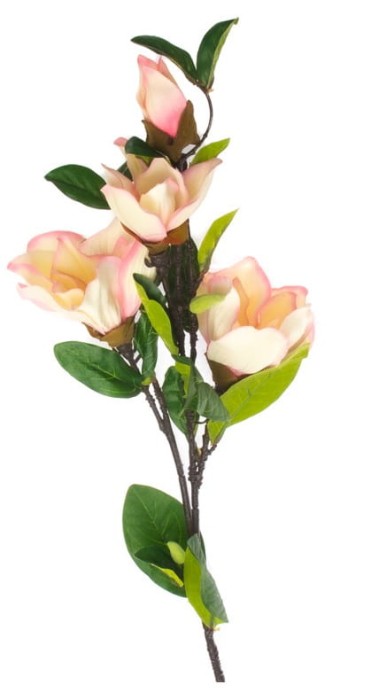 [608144] Gałązka kwiatowa magnolia 95cm