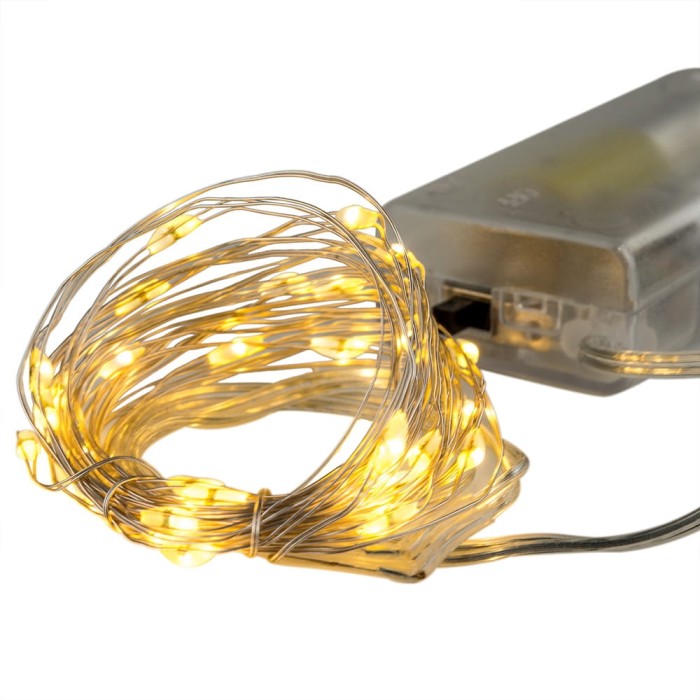 [608114] Lampki led na druciku 2m ciepłe