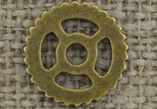 [112111] Element ozdobny steampunk tryb w kolorze brązu 15mm