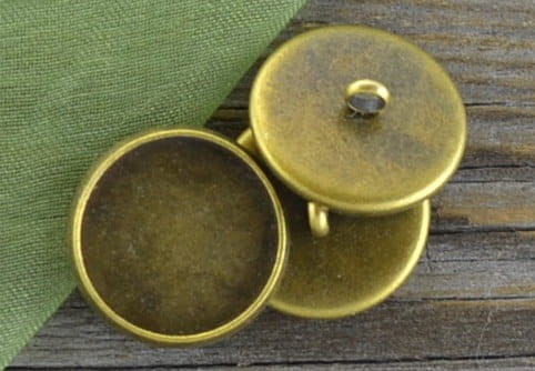 11908 Baza guzika w kolorze brązu na kaboszon 14mm