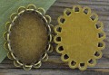 10176 Ozdobna baza madalionu w kolorze brązu na kaboszon 13*18mm