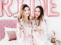 [d0506] Szarfa satynowa Team Bride różowe złoto
