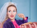 [d0513] Opaska z welonem Bride różowe złoto