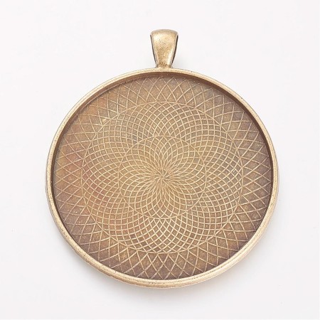 [10124] Baza medalionu kolor brąz na kaboszon 45mm