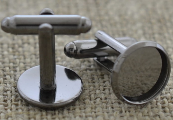 [c1702b] Bazy spinek do mankietów czarne 12mm II GATUNEK