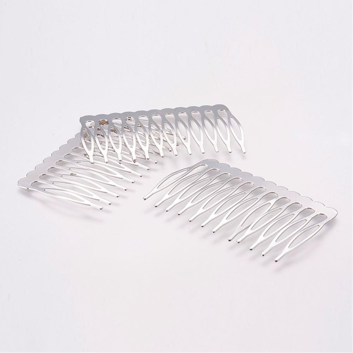 [50527] Grzebyczek do włosów klasyczny srebrny 62mm