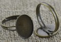 10347 Klasyczna baza pierścionka w kolorze brązu na kaboszon 14*10mm