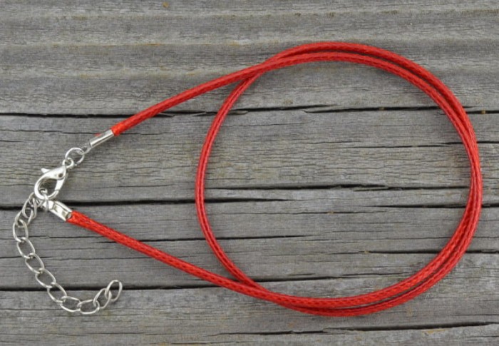 15110 Baza naszyjnika imktacja skóry czerwona