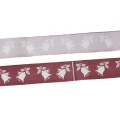 [ś07260] Wstążka bawełniana bordowa 16mm dzwoneczek 50cm