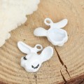 [70787] Zawieszka głowa króliczka w kolorze białym