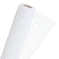 [821p004] Siatka dekoracyjna koronkowa biała 50cm 5m