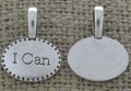 Zawieszka mała "I Can" kolor srebrny