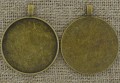 101187 Klasyczna baza medalionu w kolorze brązu na kaboszon 40mm