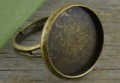 10332 Klasyczna baza pierścionka w kolorze brązu na kaboszon 16mm