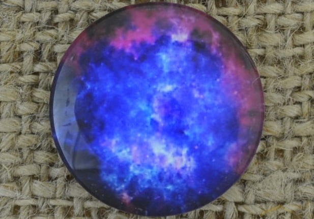 [046288] Kaboszon z obrazkiem 16mm galaxy niebieski"