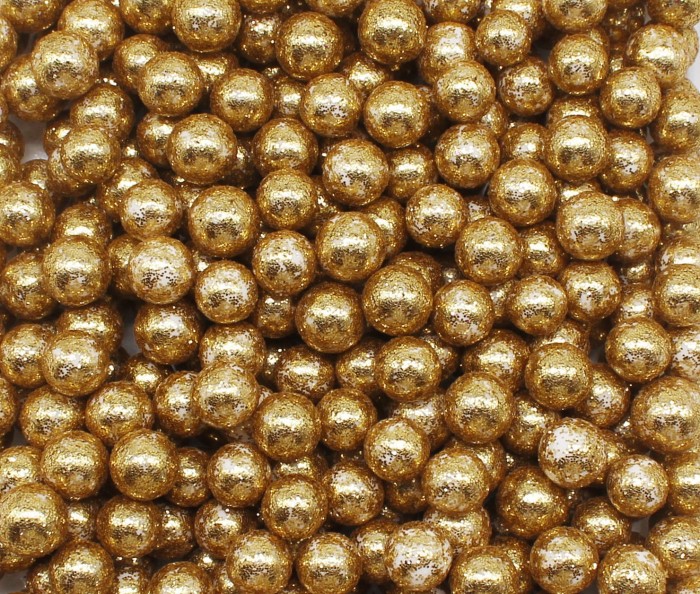 [608238] Kulki styropianowe 4-6mm złote brokatowe