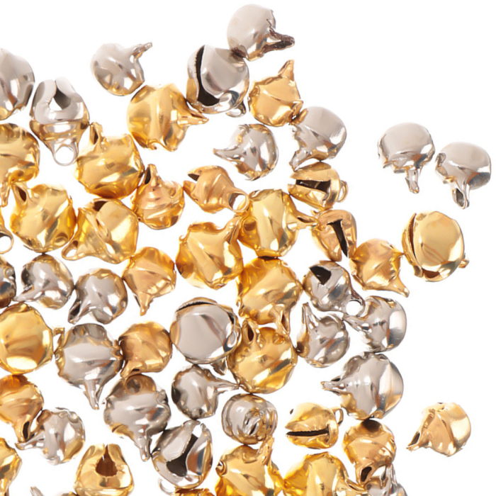 [00732] Zawieszki dzwoneczki złote i srebrne mix rozmiarów