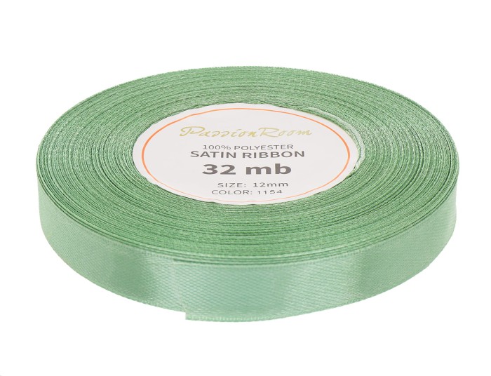 [812099] Wstążka satynowa 12mm 32mb ciemnomiętowa