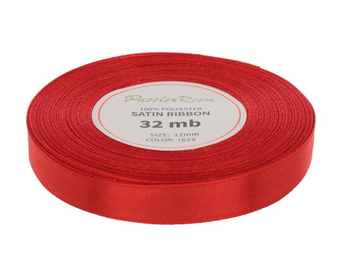 [812101] Wstążka satynowa 12mm 32mb ceglasta