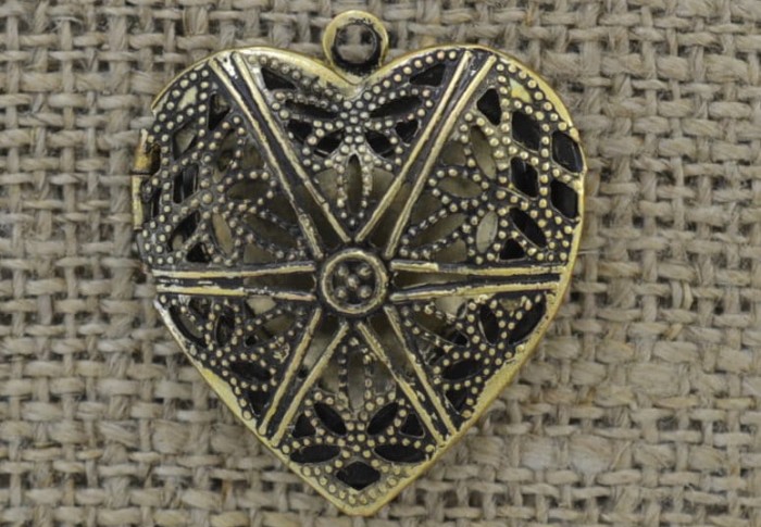 [11302] Sekretnik serce w kolorze brązu