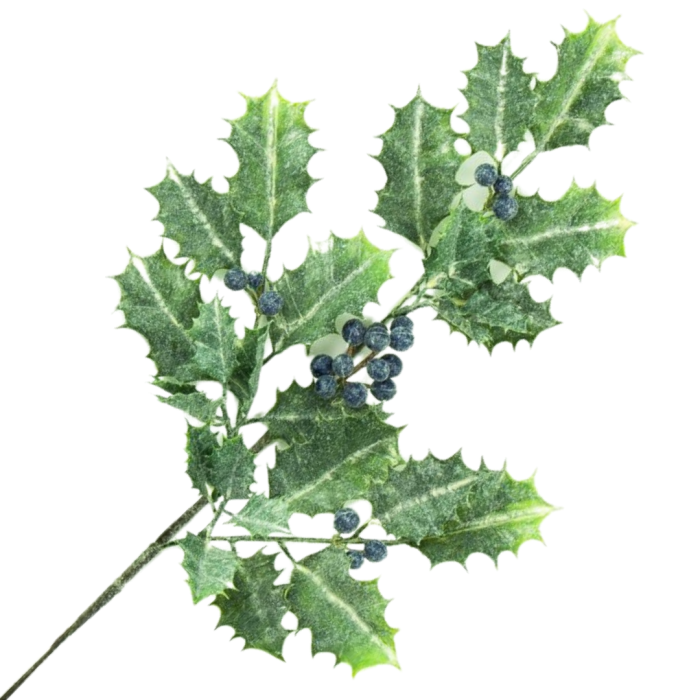 [680464] Gałązka duża ostrokrzew z kuleczkami 50cm