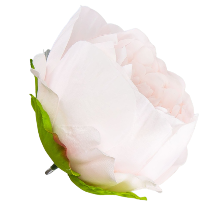 [w0374] Główka kwiatowa peonia duża 9cm pudroworóżowa