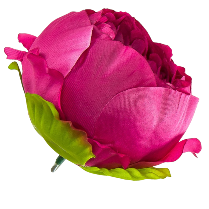 [w0375] Główka kwiatowa peonia duża 9cm fioletoworóżowa
