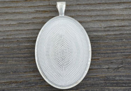 [50102] Baza medalionu srebrna na kaboszon 40*30mm