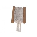 [k1099] Wstążka koronkowa bawełniana 25mm 4,5m beżowa