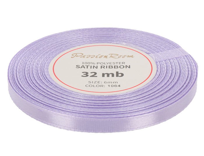 [86010] Wstążka satynowa 6mm 32mb lawendowa jasna