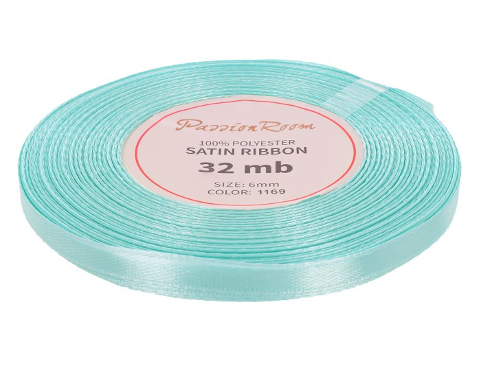 [86067] Wstążka satynowa 6mm 32mb błękitna