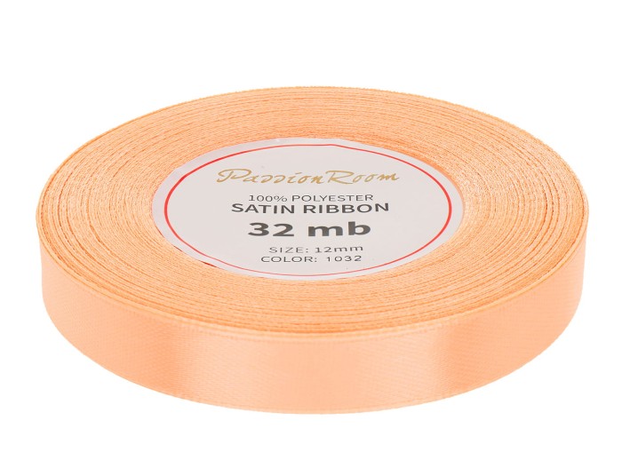 [812107] Wstążka satynowa 12mm 32mb brzoskwiniowa