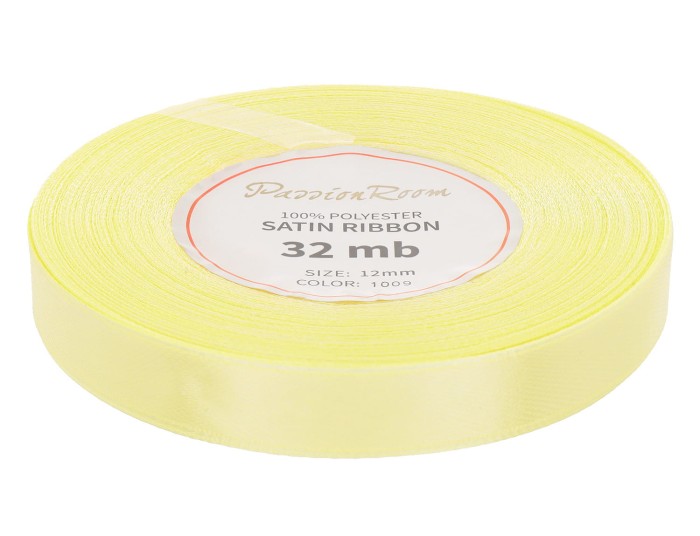 [812109] Wstążka satynowa 12mm 32mb masełkowa