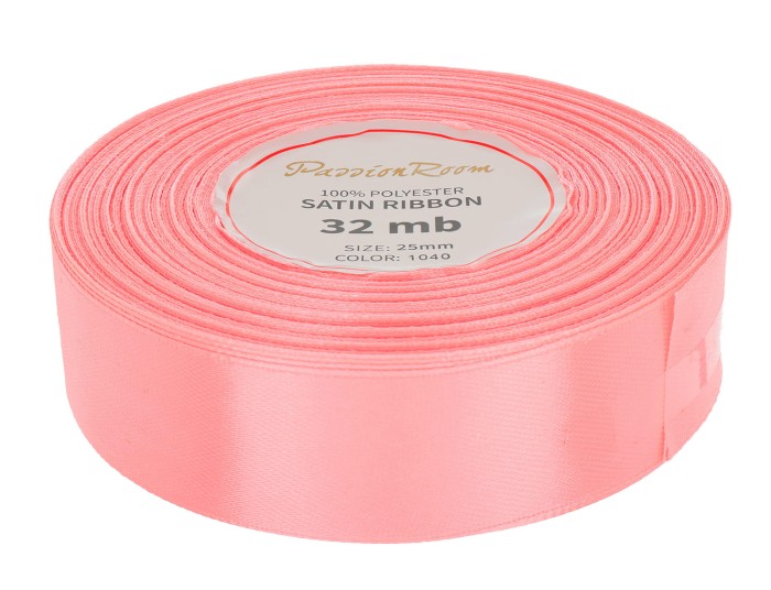 [825086] Wstążka satynowa 25mm łososioworóżowa