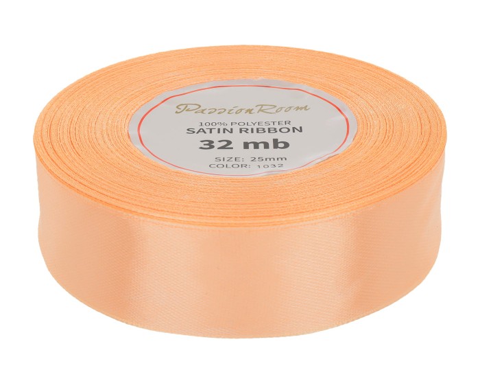 [825107] Wstążka satynowa 25mm 32mb brzoskwiniowy