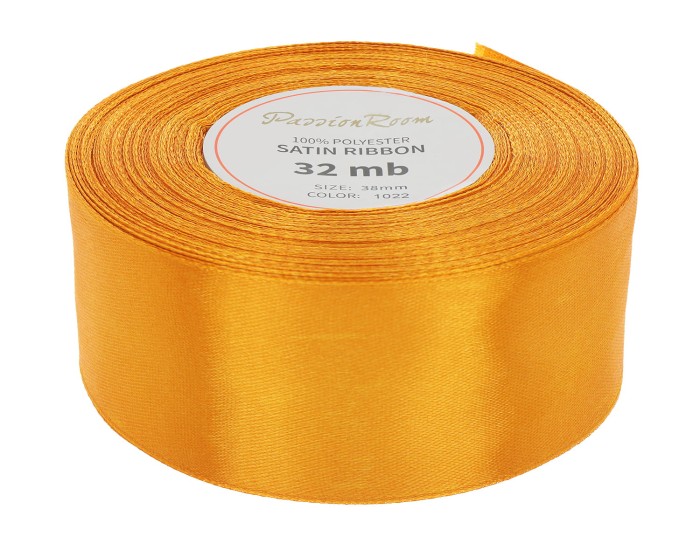 [838040] Wstążka satynowa 38mm bladopomarańczowa