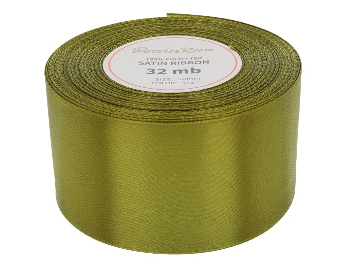 [850036] Wstążka satynowa 50mm 32mb khaki