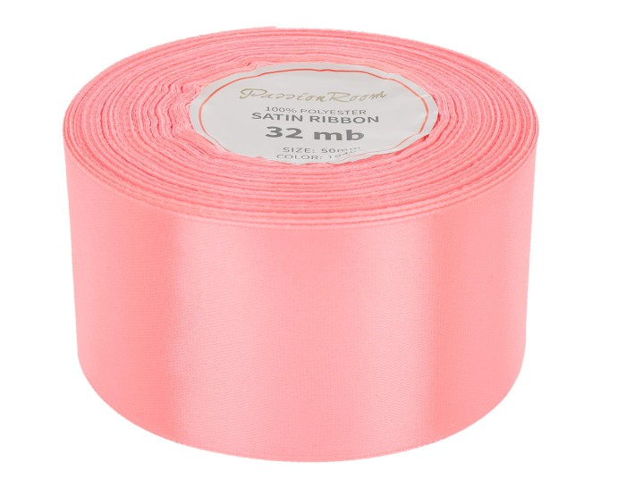 [850086] Wstążka satynowa 50mm łososioworóżowa
